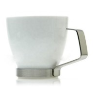 elegant ceramic coffee set with steel handle for coffee promotion and gift